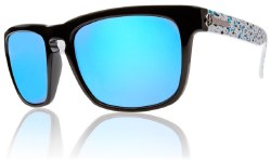 Electric Sunglasses - Knoxville Powder Splatter / Grey Blue Chrome Lens