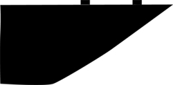 Inland Surfer - Delta Black 6cm Speed Line 4-Skim Fin