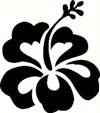 4" Hibiscus Flower Sticker