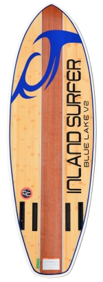 Inland Surfer - Blue Lake Woody V2 Quad Fin WakeSurf board