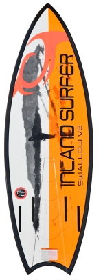 Inland Surfer Swallow V2 Quad Fin Wakesurf BoardStop