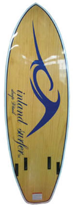 Inland Surfer - Blue Lake Woody V2 Quad Fin WakeSurf board