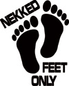Nekked Feet Only Boat Sticker