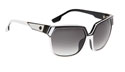 Spy Sunglasses - Claudette - Shiny White w/Black Layer Black Fade