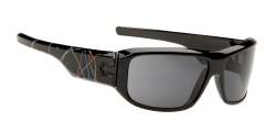 Spy Sunglasses - Lacrosse Sunglasses - Black w/Colourful Striped Temples/Grey