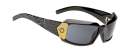 Spy Sunglasses - Cleo Sunglasses - Black w/White Peaking Temples/Grey