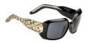Spy Sunglasses - Eliza Sunglasses - Black w/Gold Giraffe Temples/Grey