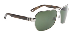 Spy Sunglasses - Weller Sunglasses - Silver w/Black Tort/Grey Green
